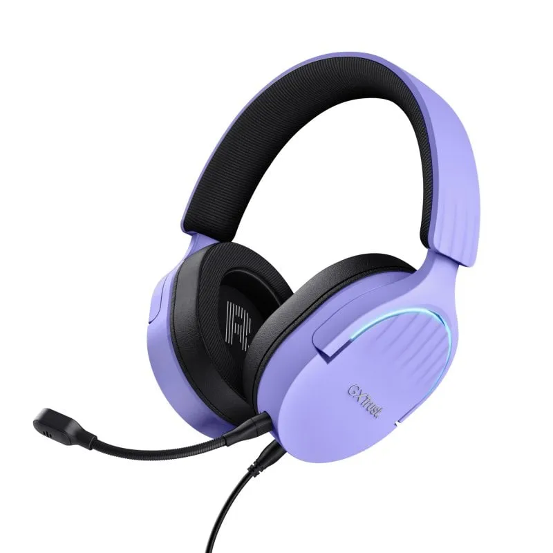 Trust GXT 490P FAYZO Auricolare Cablato A Padiglione Giocare USB tipo A Nero, Viola - immagine 1