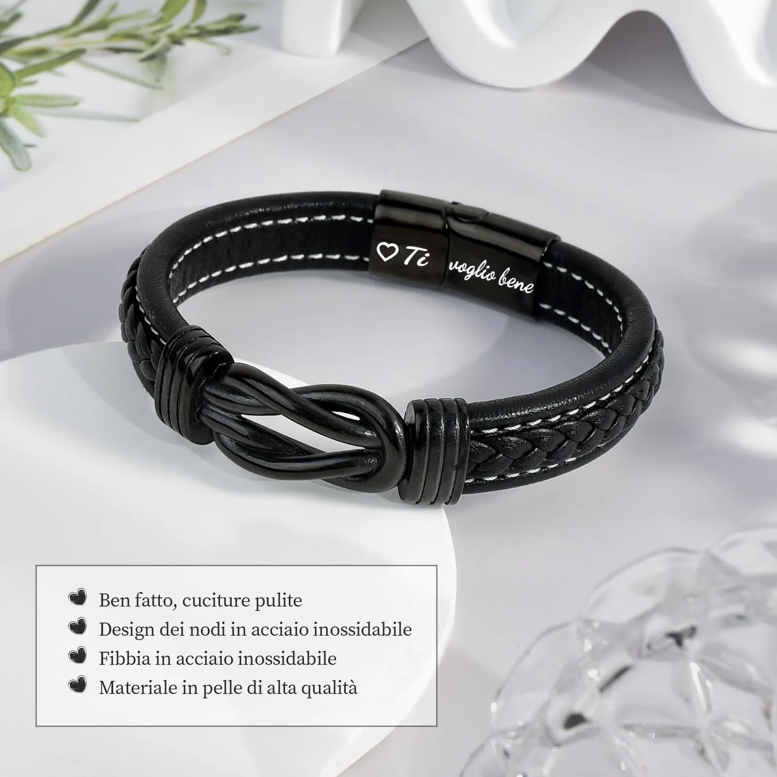 YELUWA Ti Voglio Bene Bracciale Figlio Regali Per Figlio - immagine 4