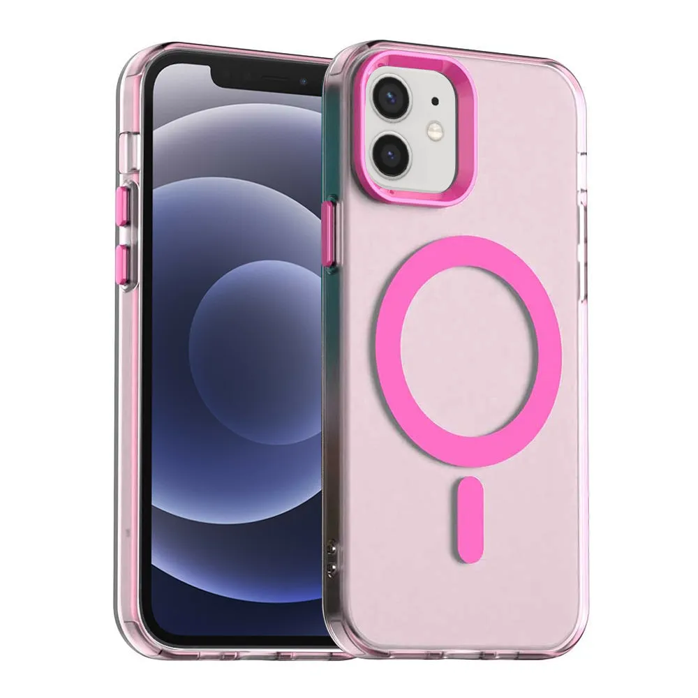 Custodia MagSafe per Apple iPhone 12 / 12 Pro, Techsuit, CandyCase, Rosa - immagine 1