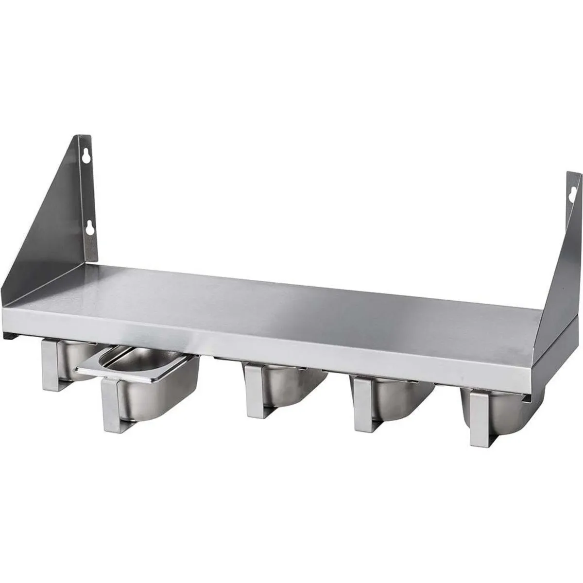 Stalgast Ripiano con portaspezie; 62.9x25x20 cm (LxHxP); argento - immagine 1