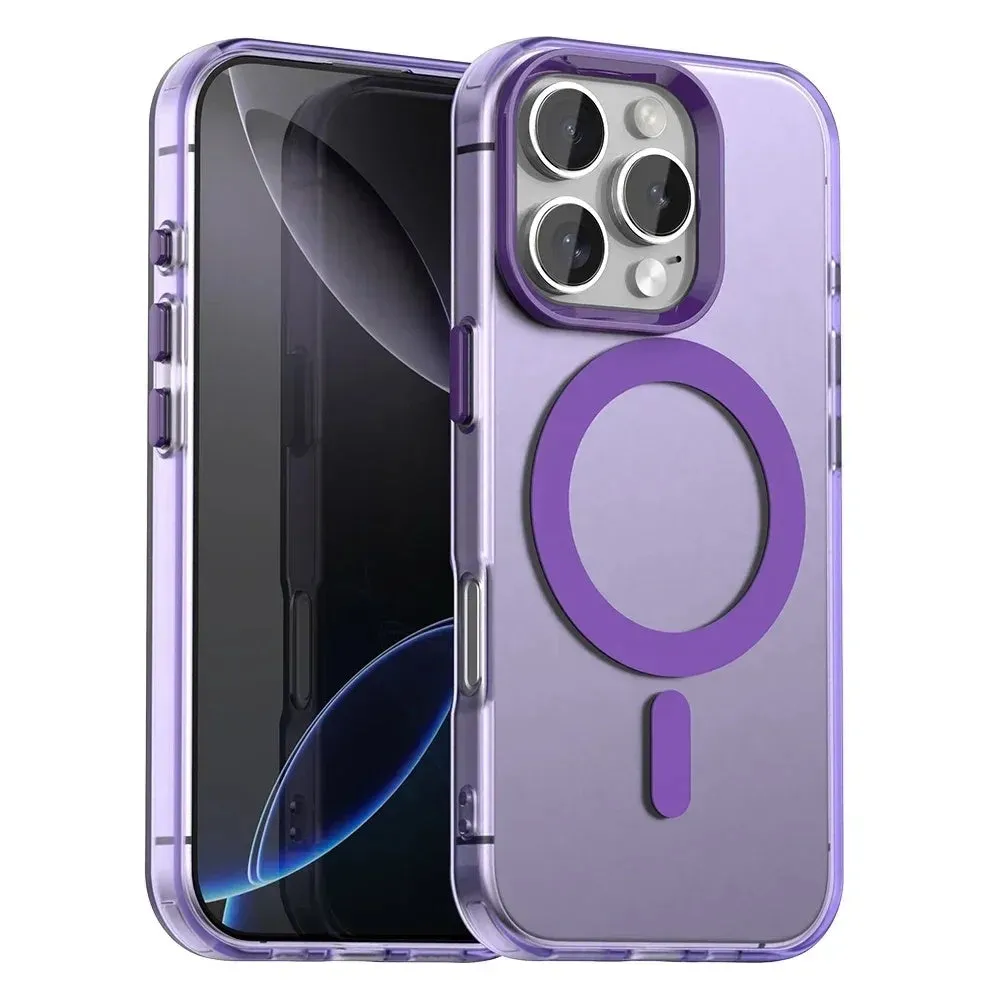 Custodia MagSafe per Apple iPhone 16 Pro, Techsuit, CandyCase, Viola - immagine 1