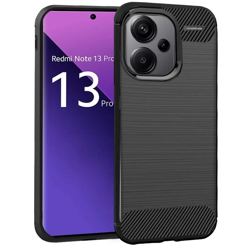 Custodia in carbonio nero per Xiaomi Redmi Note 13 Pro Plus 5G - immagine 1
