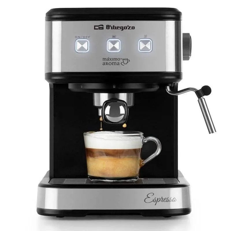 Caffettiera Espresso Orbegozo EX 5210 1,5L 20 bar con vaporizzatore acciaio inox - immagine 1