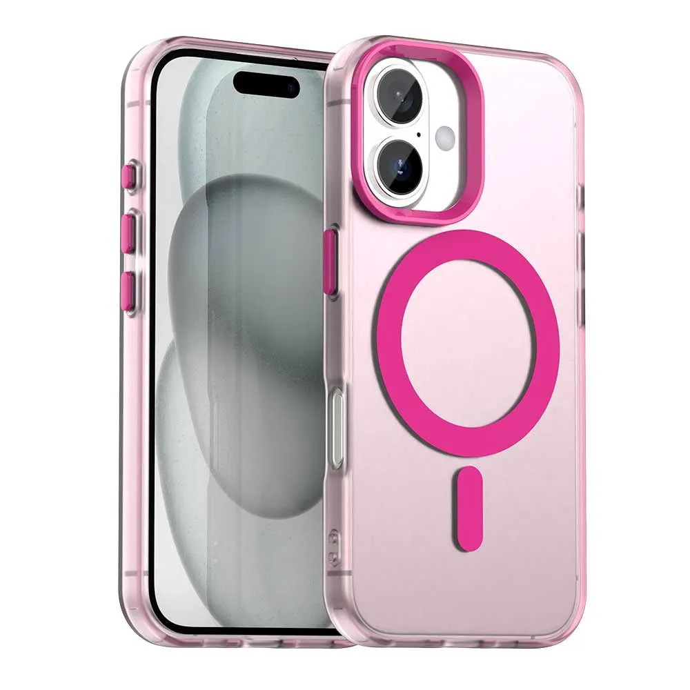 Custodia MagSafe per Apple iPhone 16, Techsuit, CandyCase, Rosa - immagine 1