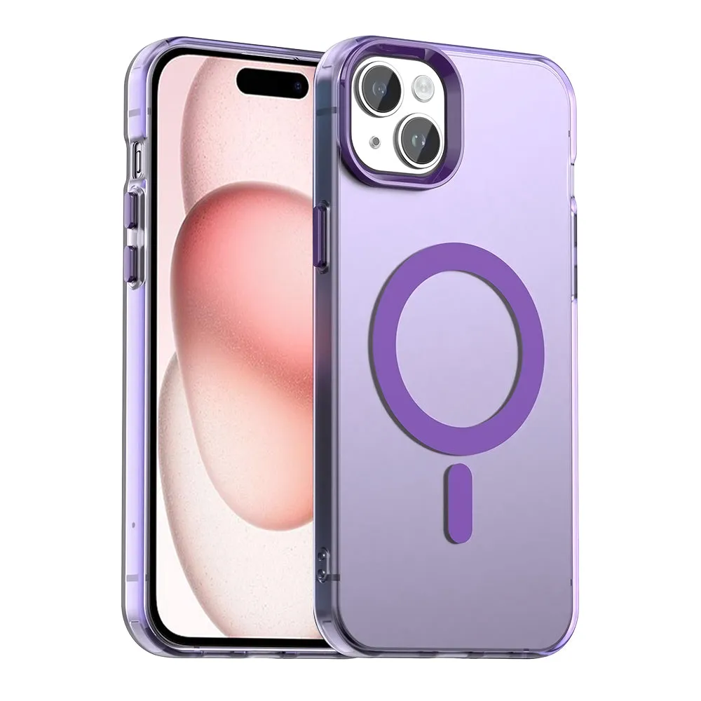Custodia MagSafe per Apple iPhone 15, Techsuit, CandyCase, Viola - immagine 1