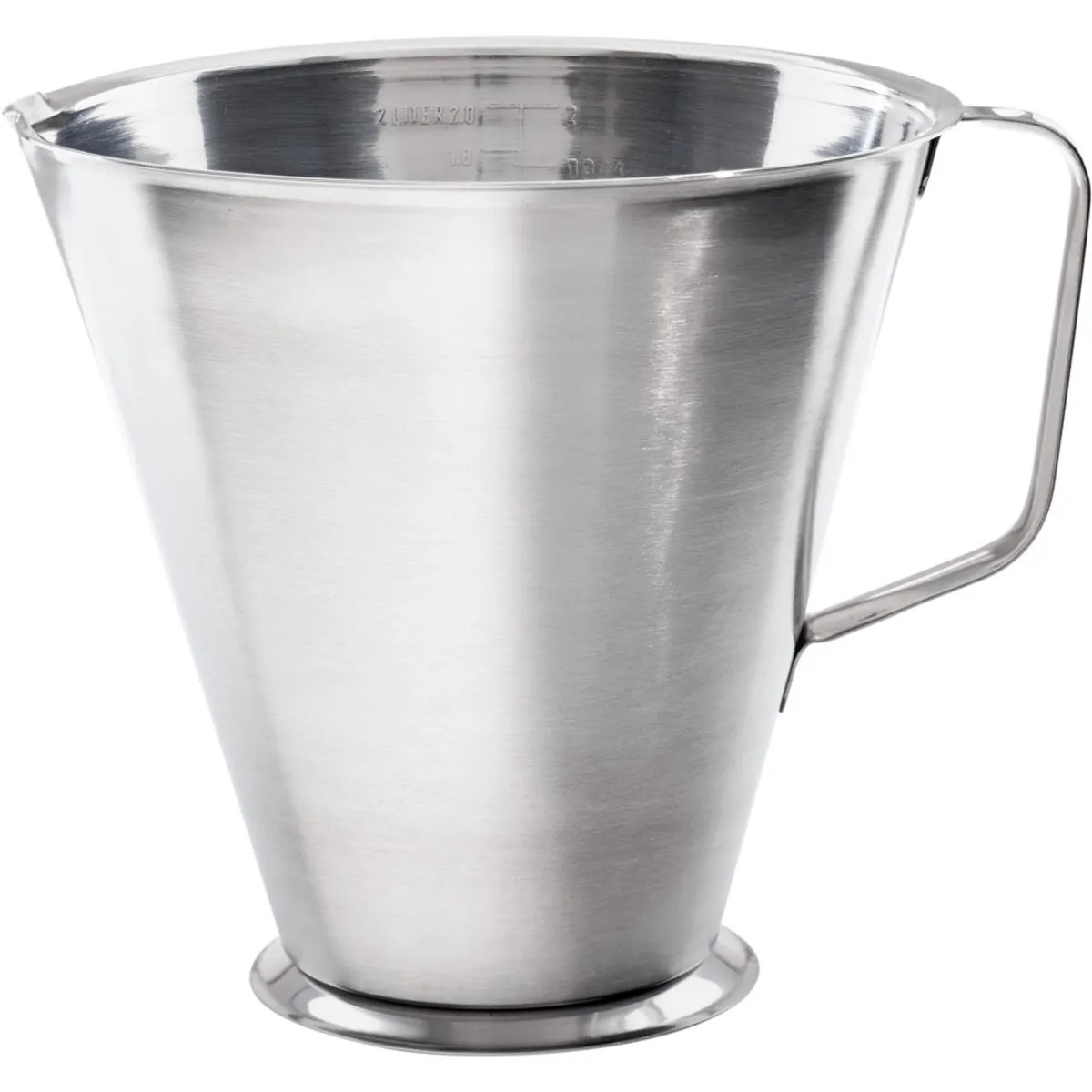 Stalgast Brocca di misurazione in acciaio inox; 2000 ml, 17.5x18 cm (ØxH); argento - immagine 1