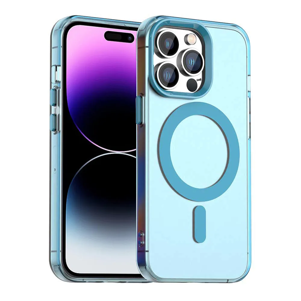 Custodia MagSafe per Apple iPhone 14 Pro Max, Techsuit, CandyCase, Blu - immagine 1