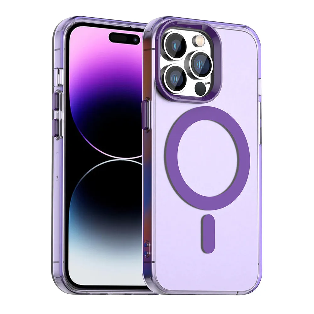 Custodia MagSafe per Apple iPhone 14 Pro, Techsuit, CandyCase, Viola - immagine 1