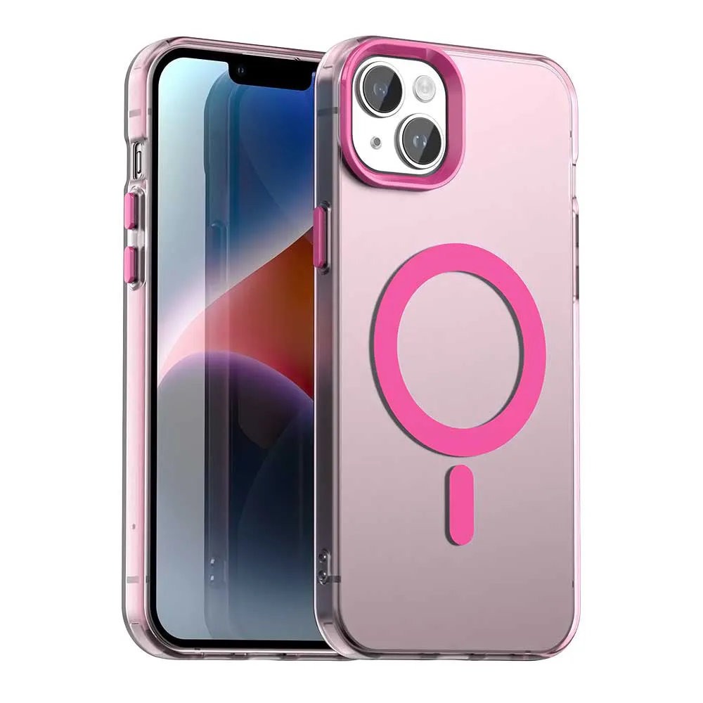 Custodia MagSafe per Apple iPhone 14, Techsuit, CandyCase, Rosa - immagine 1