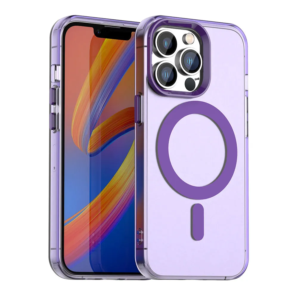 Custodia MagSafe per Apple iPhone 13 Pro Max, Techsuit, CandyCase, Viola - immagine 1