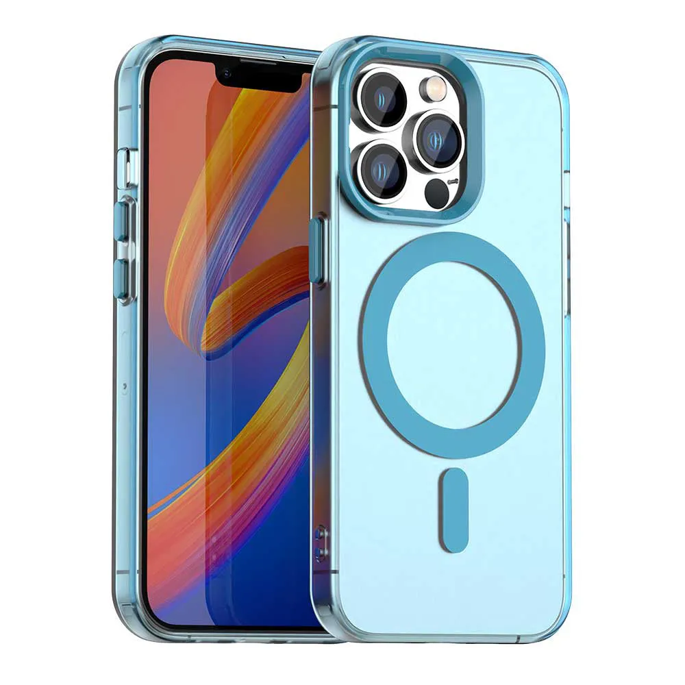 Custodia MagSafe per Apple iPhone 13 Pro Max, Techsuit, CandyCase, Blu - immagine 1