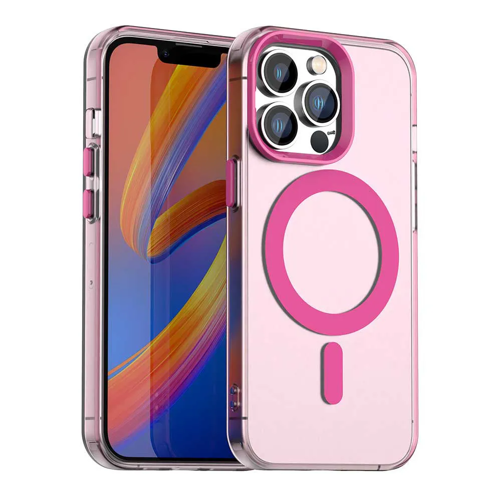 Custodia MagSafe per Apple iPhone 12 Pro Max, Techsuit, CandyCase, Rosa - immagine 1