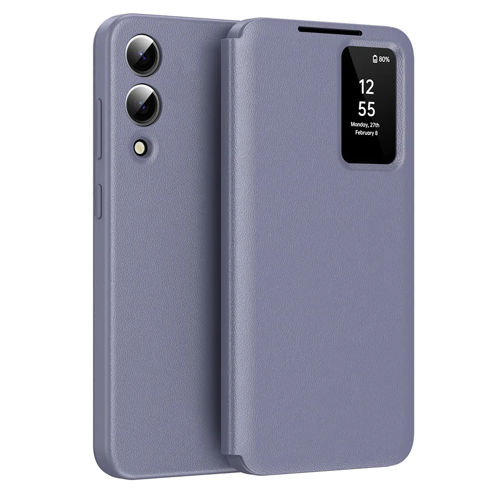 Custodia per Samsung Galaxy S25 Edge S937, Techsuit, SmartView, Viola - immagine 1