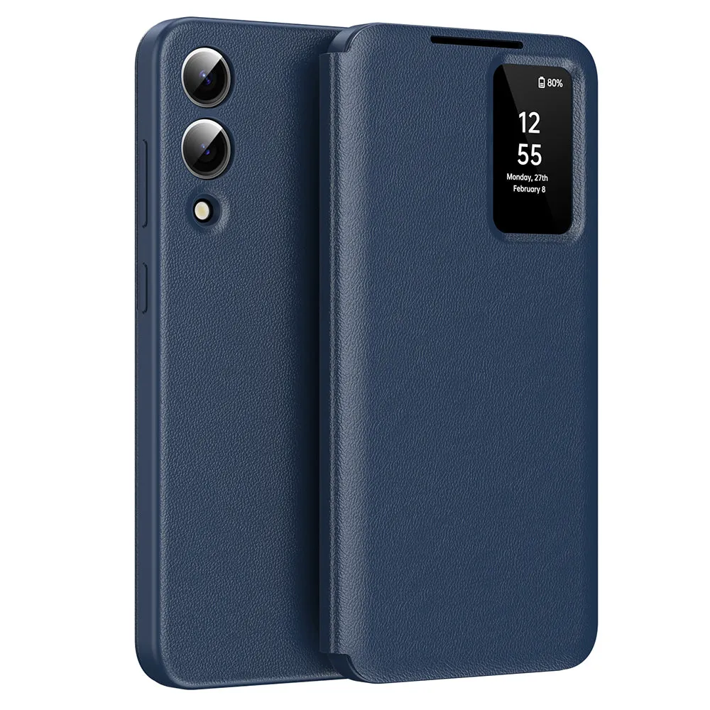 Custodia per Samsung Galaxy S25 Edge S937, Techsuit, SmartView, Blu - immagine 1