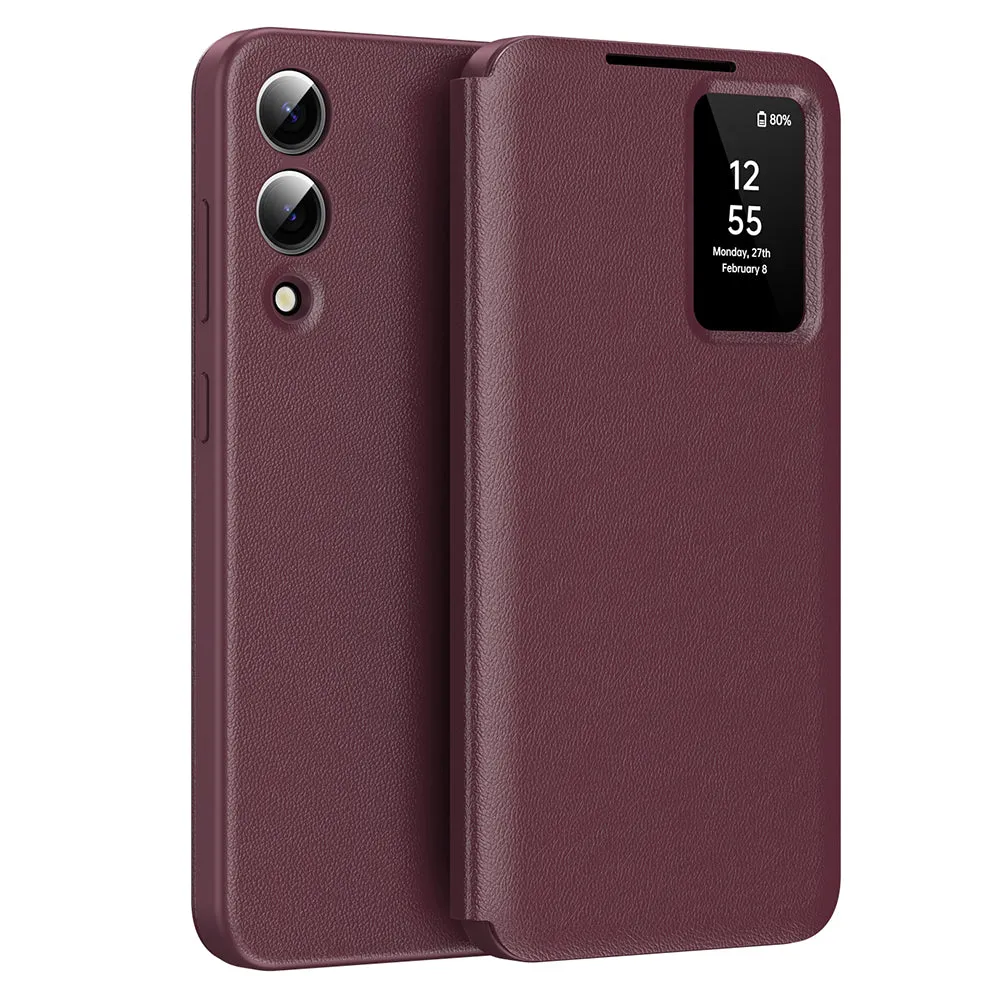 Custodia per Samsung Galaxy S25 Edge S937, Techsuit, SmartView, Rossa - immagine 1