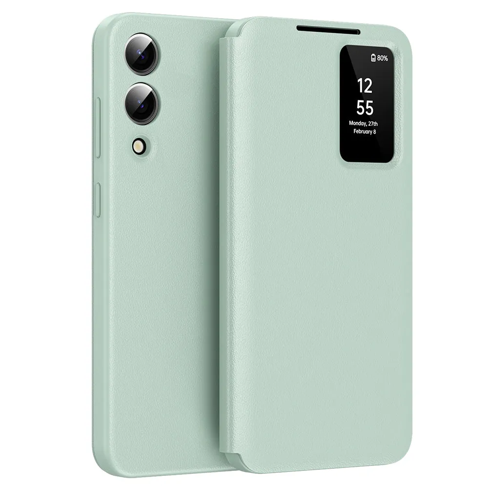 Custodia per Samsung Galaxy S25 Edge S937, Techsuit, SmartView, Verde - immagine 1