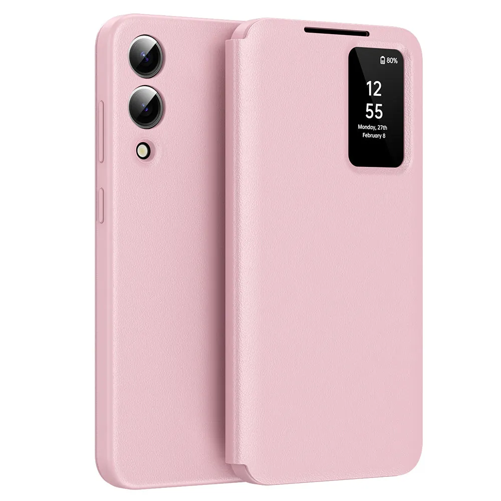 Custodia per Samsung Galaxy S25 Edge S937, Techsuit, SmartView, Rosa - immagine 1