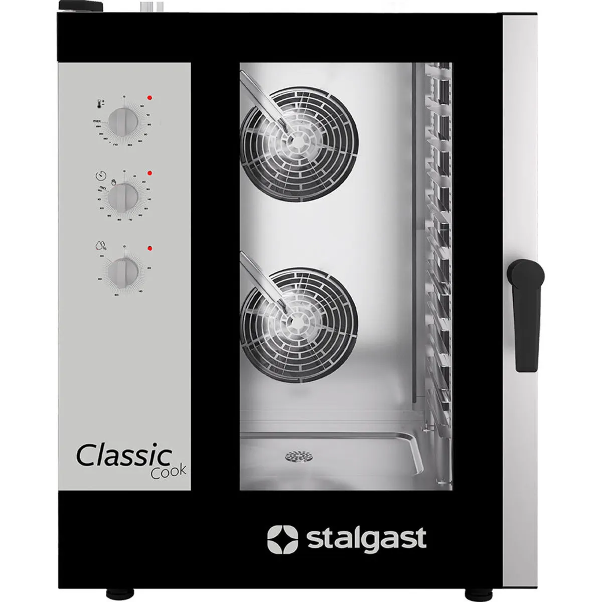 Stalgast ClassicCook, forno a vapore combinato, 11x gastronorm1/1, elettrico; 79x110 cm (LxH); nero/argento - immagine 1