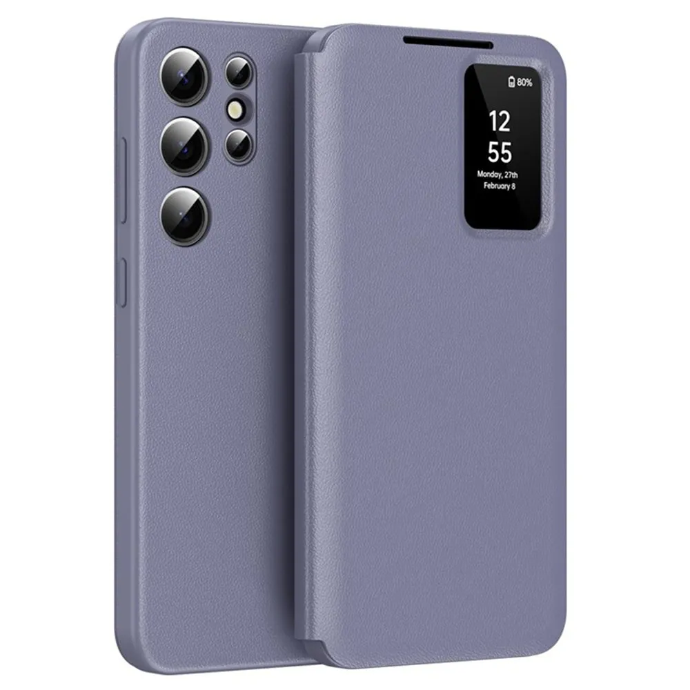 Custodia per Samsung Galaxy S25 Ultra S938, Techsuit, SmartView, Viola - immagine 1
