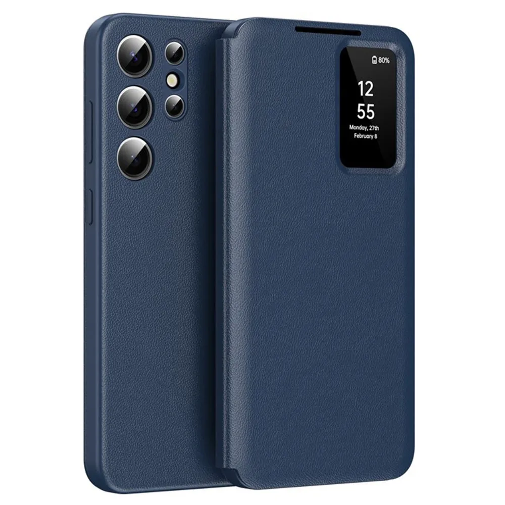 Custodia per Samsung Galaxy S25 Ultra S938, Techsuit, SmartView, Blu - immagine 1
