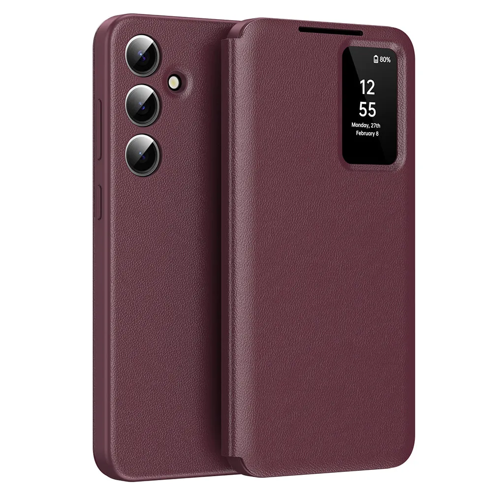 Custodia per Samsung Galaxy S25+ S936, Techsuit, SmartView, Rossa - immagine 1