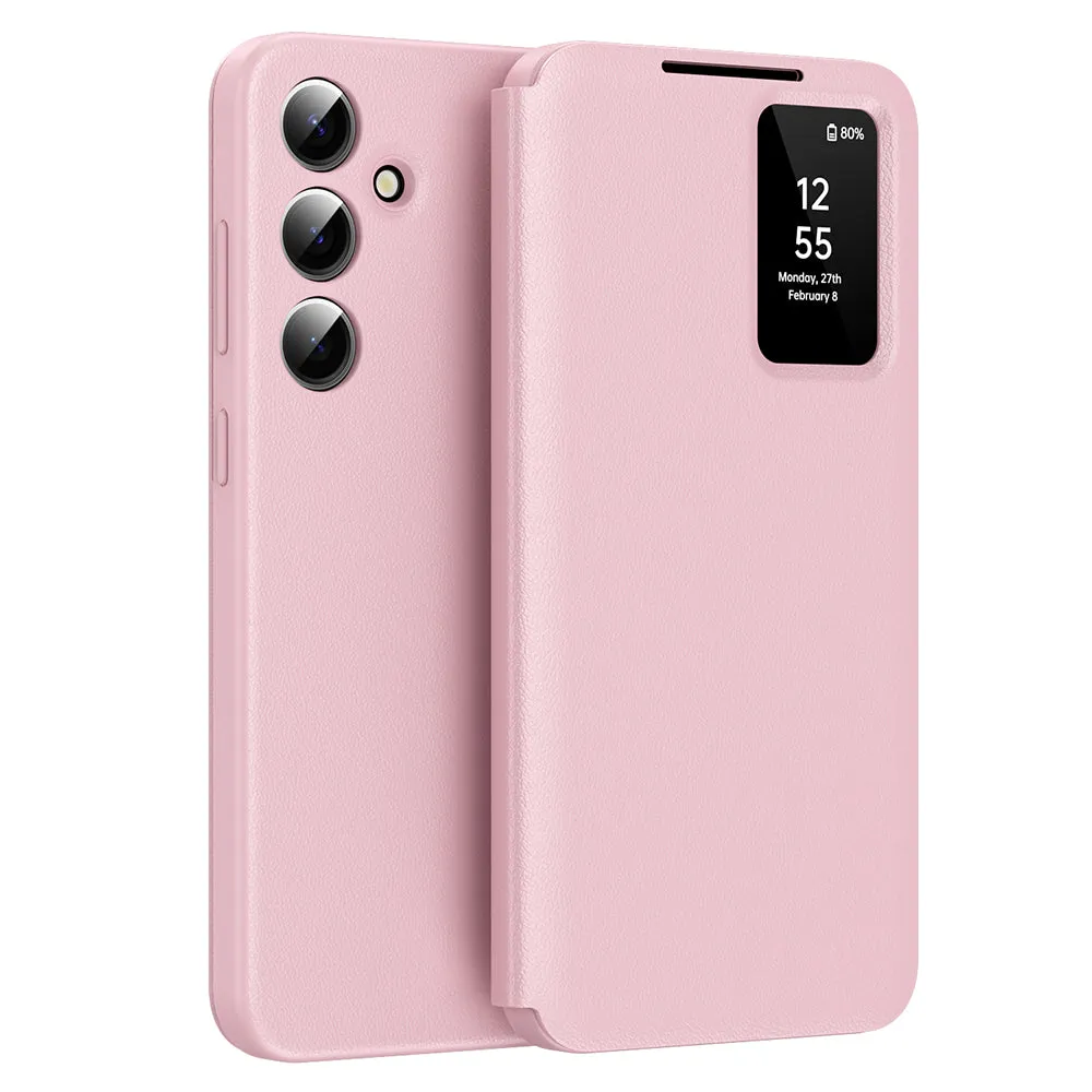 Custodia per Samsung Galaxy S25+ S936, Techsuit, SmartView, Rosa - immagine 1