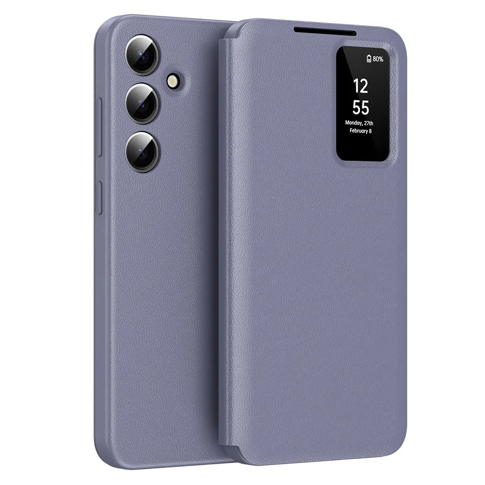 Custodia per Samsung Galaxy S25 S931, Techsuit, SmartView, Viola - immagine 1