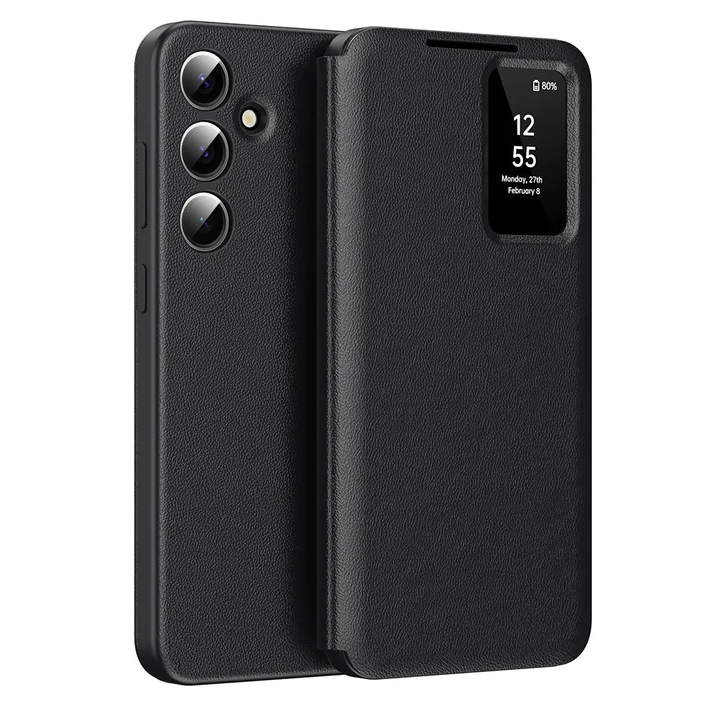 Custodia per Samsung Galaxy S25 S931, Techsuit, SmartView, Nera - immagine 1
