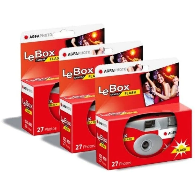 Cámara Analógica Agfaphoto LeBox Usa e Getta Flash 31mm 27 Scatti - immagine 1