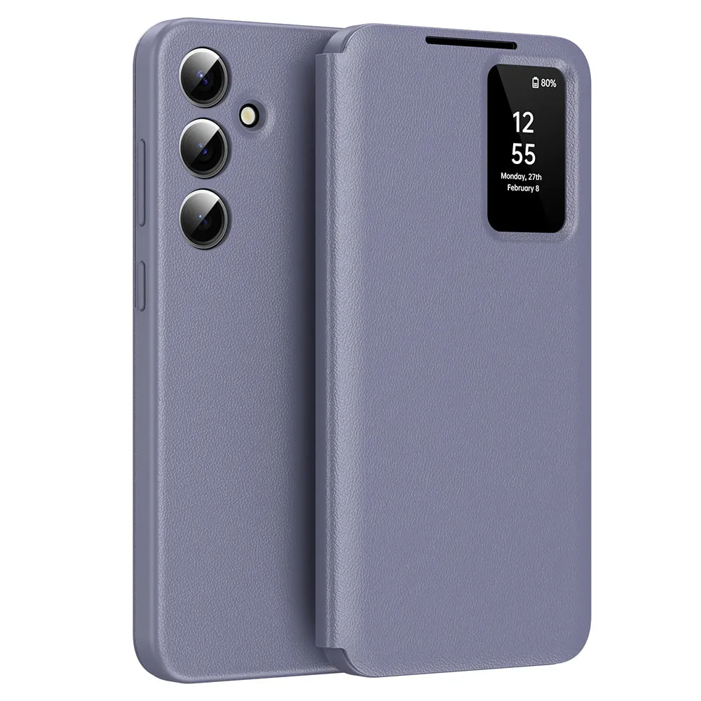 Custodia per Samsung Galaxy S24+ S926, Techsuit, SmartView, Viola - immagine 1