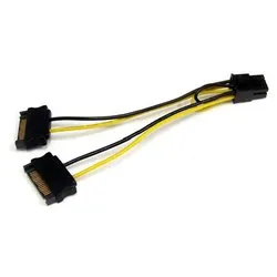 Cavetto interno Alimentazione Sata a Scheda Video Pci Express 6 Pin 0,15m SATPCIEXADAP - immagine 1