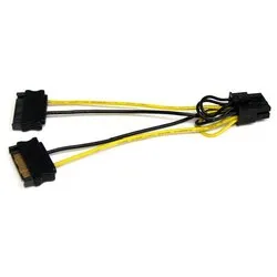Cavetto interno Sata a Scheda Video Pci Express 8 Pin 0,15m SATPCIEX8ADP - immagine 1