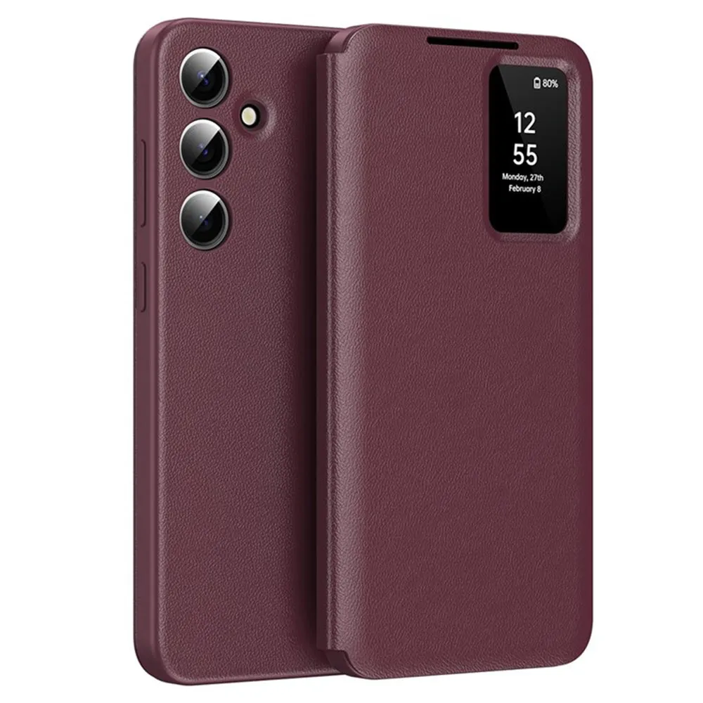 Custodia per Samsung Galaxy S23 FE S711, Techsuit, SmartView, Rossa - immagine 1