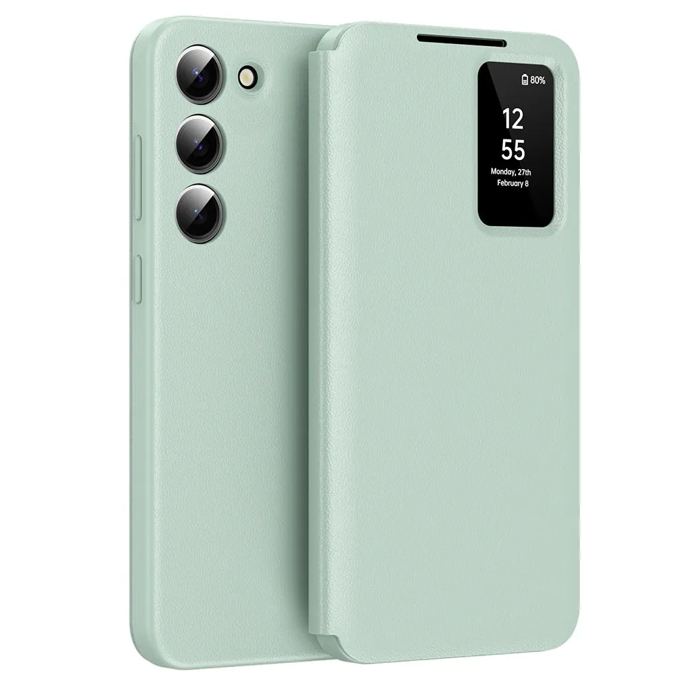 Custodia per Samsung Galaxy S23+ S916, Techsuit, SmartView, Verde - immagine 1