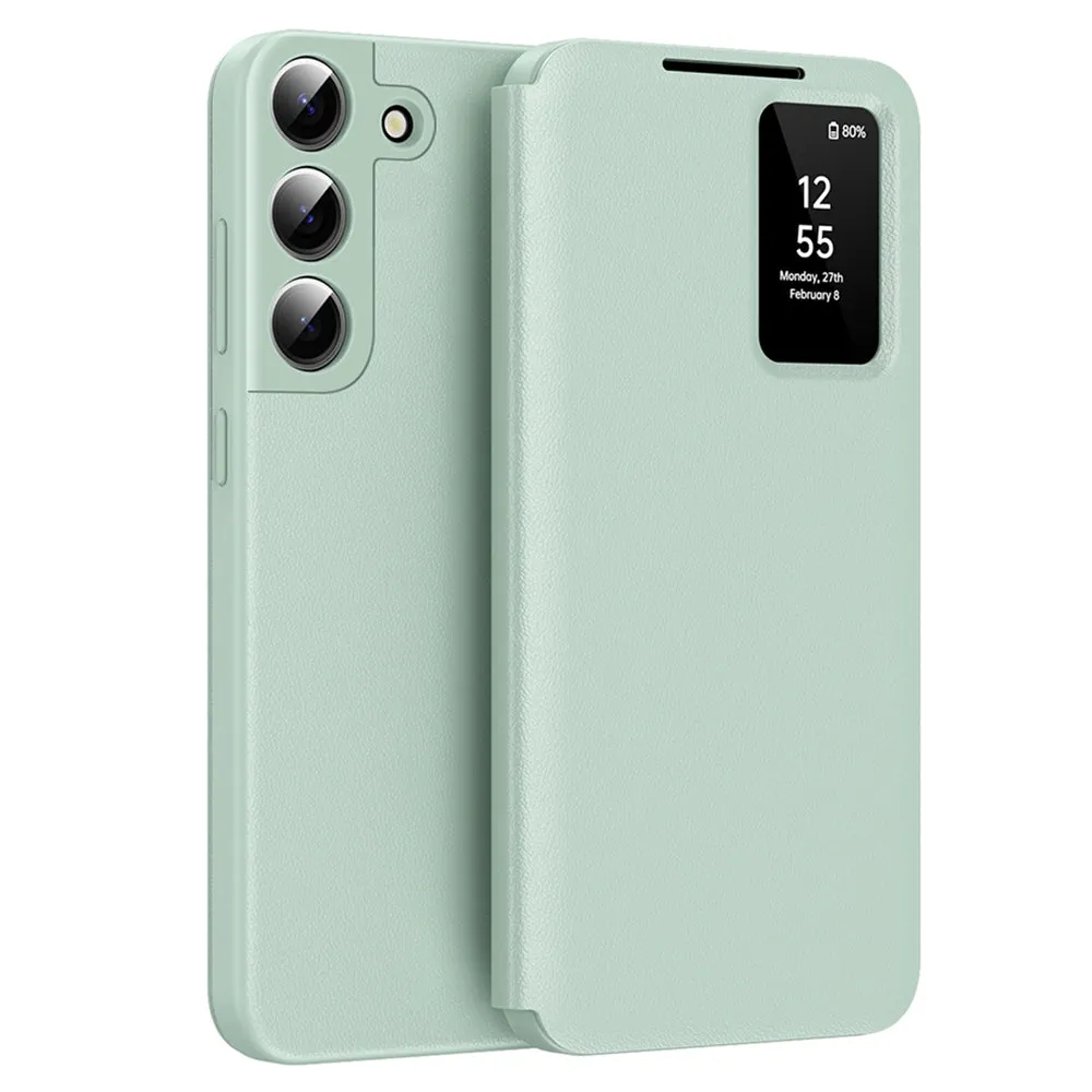 Custodia per Samsung Galaxy S22+ 5G S906, Techsuit, SmartView, Verde - immagine 1