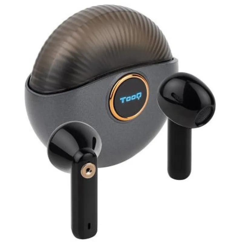 TooQ Snail TQBWH-0060G Cuffie Bluetooth con Custodia di Ricarica/ Autonomia 4h/ Grigio e Nero - immagine 1