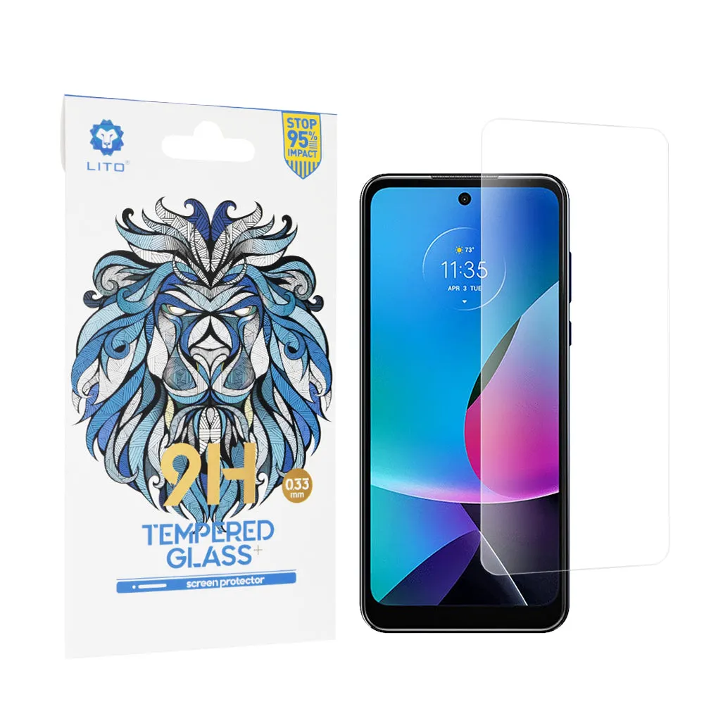Pellicola protettiva per schermo Lito Classic per Motorola Moto G Play (2023), Vetro temperato, Full Glue, 2.5D - immagine 1
