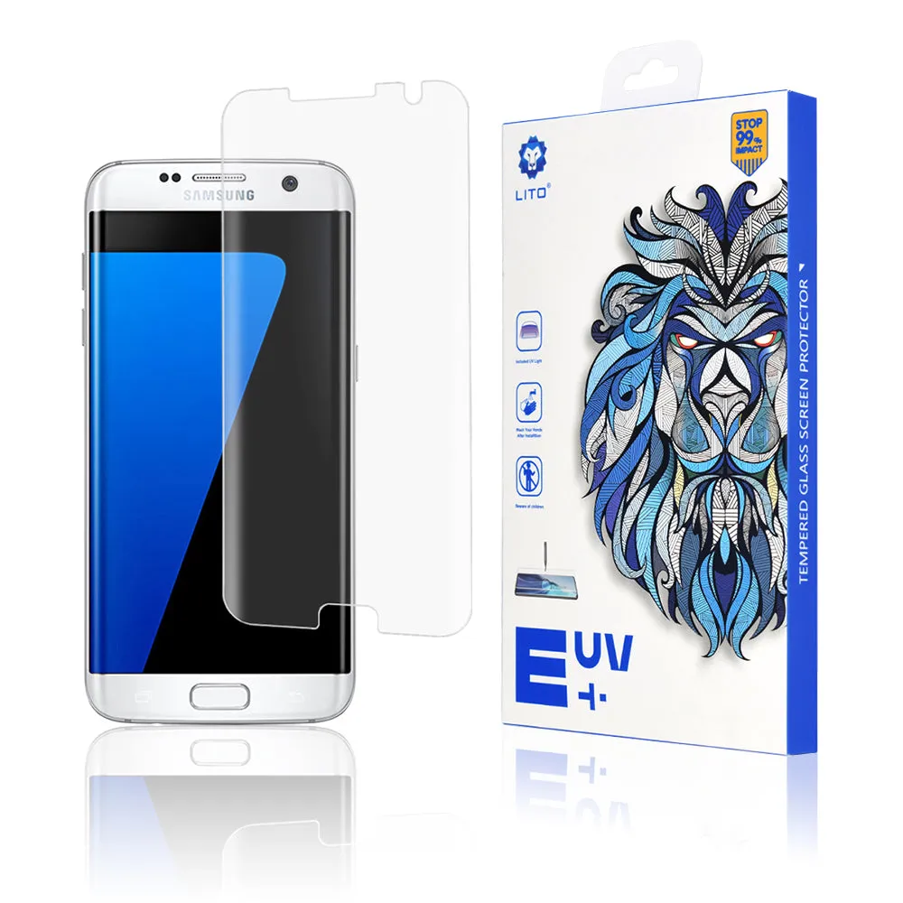 Pellicola protettiva per schermo Lito per Samsung Galaxy S7 edge G935, Vetro temperato, Colla UV, 3D - immagine 1