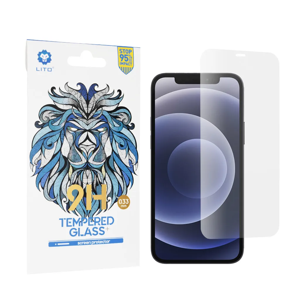 Pellicola protettiva per schermo Lito Classic per Apple iPhone 12 / 12 Pro, Vetro temperato, Full Glue, 2.5D - immagine 1