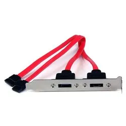 Cavetto interno Supporto Slot Piastra Sata con 2 Porte Esata ESATAPLATE2 - immagine 1