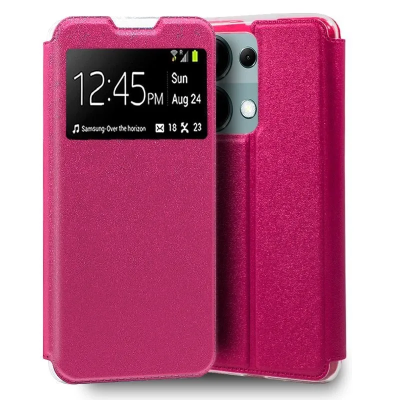 Custodia Flip Cover Rosa Semplice e Cool per Xiaomi Redmi Note 13 Pro - immagine 1