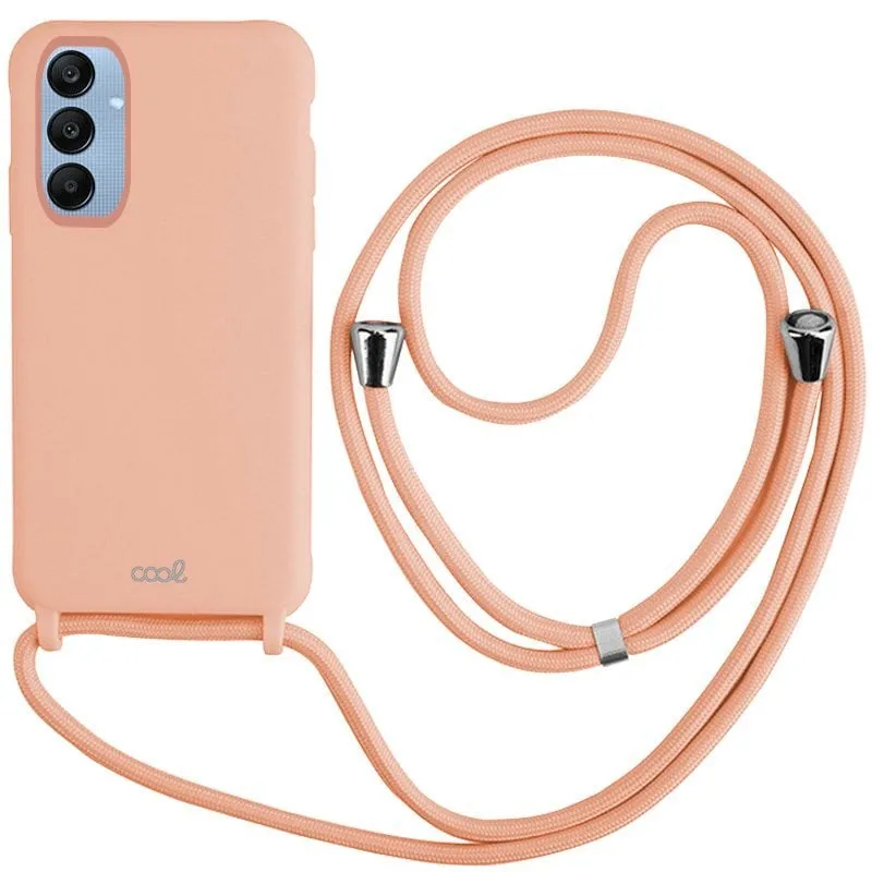 Custodia in cordoncino rosa semplice per Samsung A256 Galaxy A25 5G - immagine 1