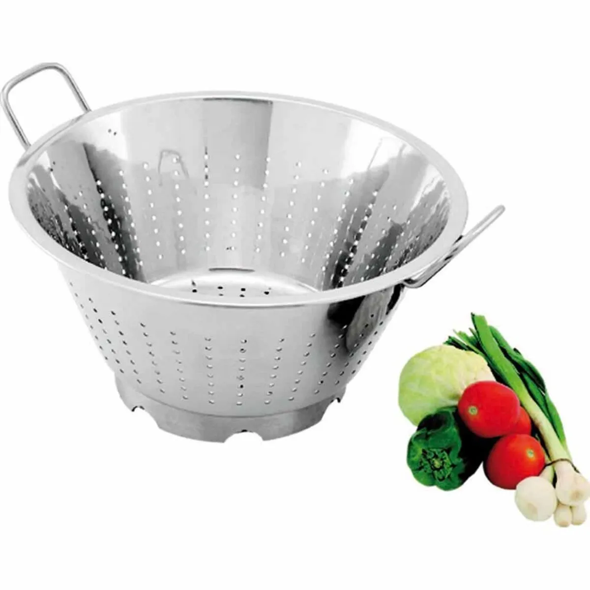 Stalgast Scolapasta in acciaio, conico, lucido; 36x19 cm (ØxH); argento - immagine 1
