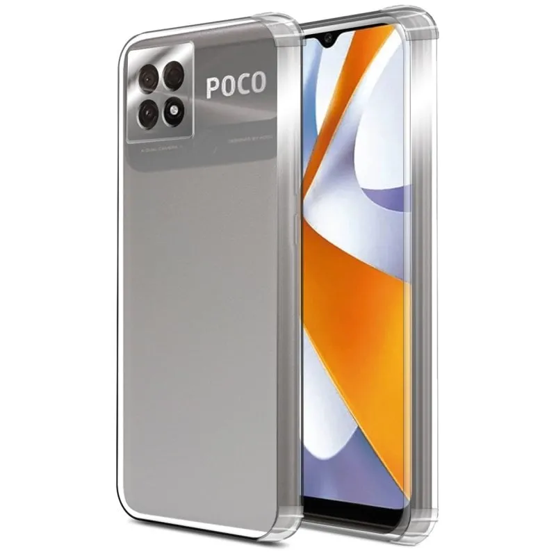 Custodia antishock trasparente PcCom Essential per POCO C40 - immagine 1