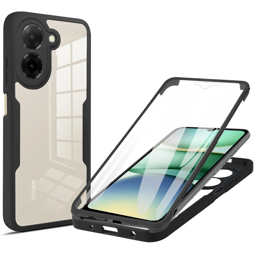 Custodia per Xiaomi Redmi A5 4G (Regionale), Techsuit, ColorVerse 360, Nera - immagine 1