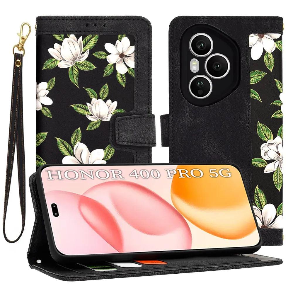Custodia per Honor 400 Pro, Techsuit, FlipCraft, Nera - immagine 1