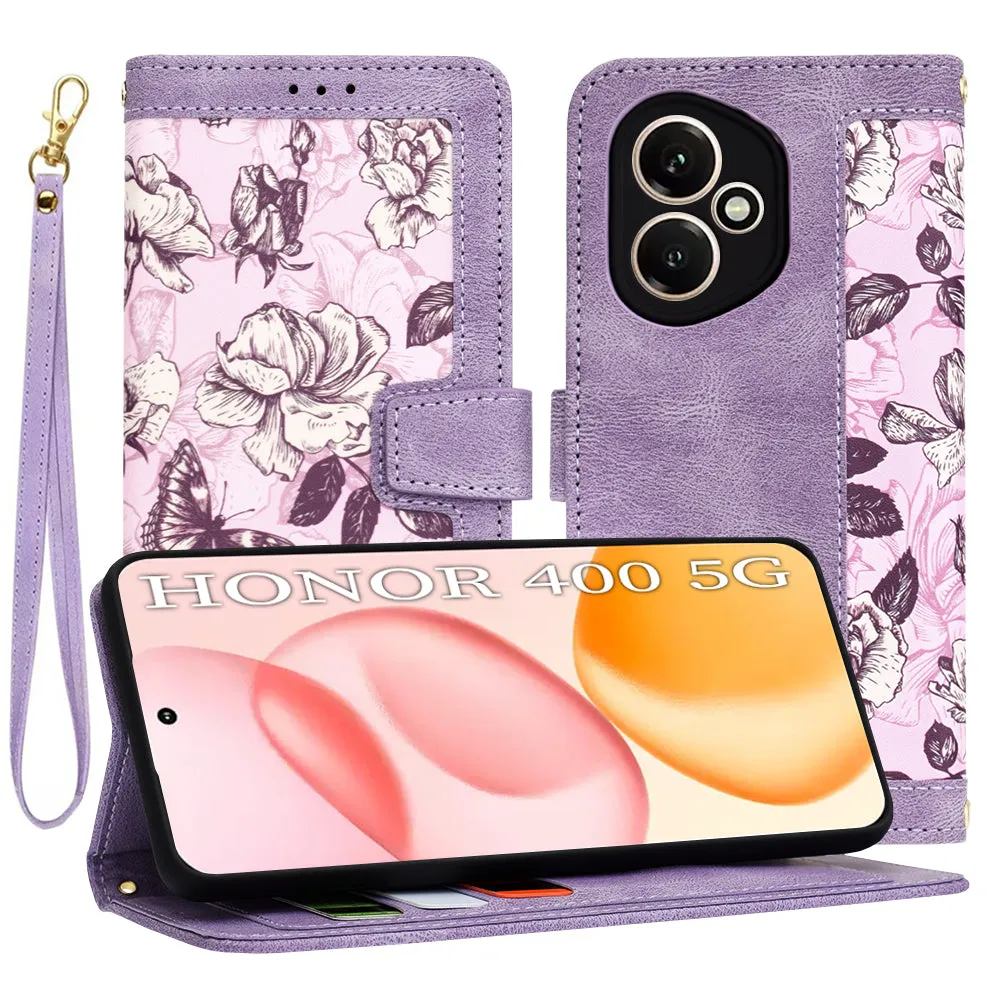 Custodia per Honor 400, Techsuit, FlipCraft, Viola - immagine 1