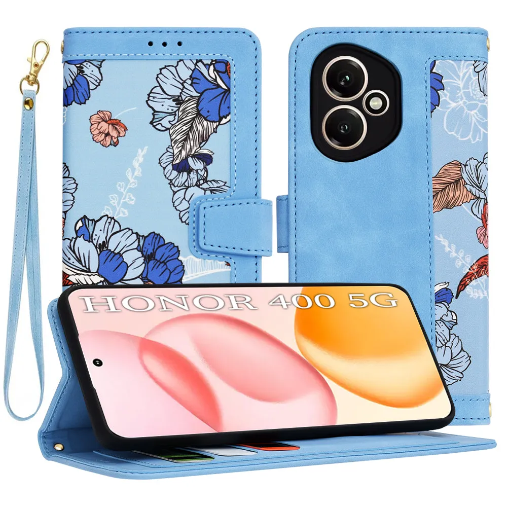 Custodia per Honor 400, Techsuit, FlipCraft, Blu - immagine 1