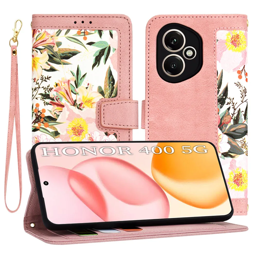 Custodia per Honor 400, Techsuit, FlipCraft, Rosa - immagine 1