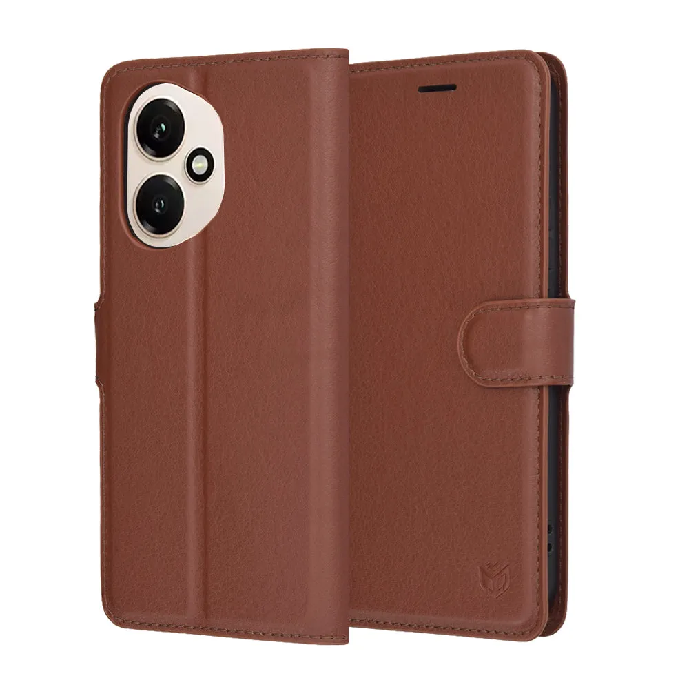 Custodia per Honor 400, Techsuit, Leather Folio, Marrone - immagine 1